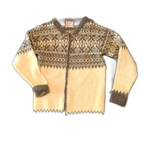 Vintage Handmade “Home Crafted Knit” Rapaki Mahana 100% Wool Cardigan Sweater